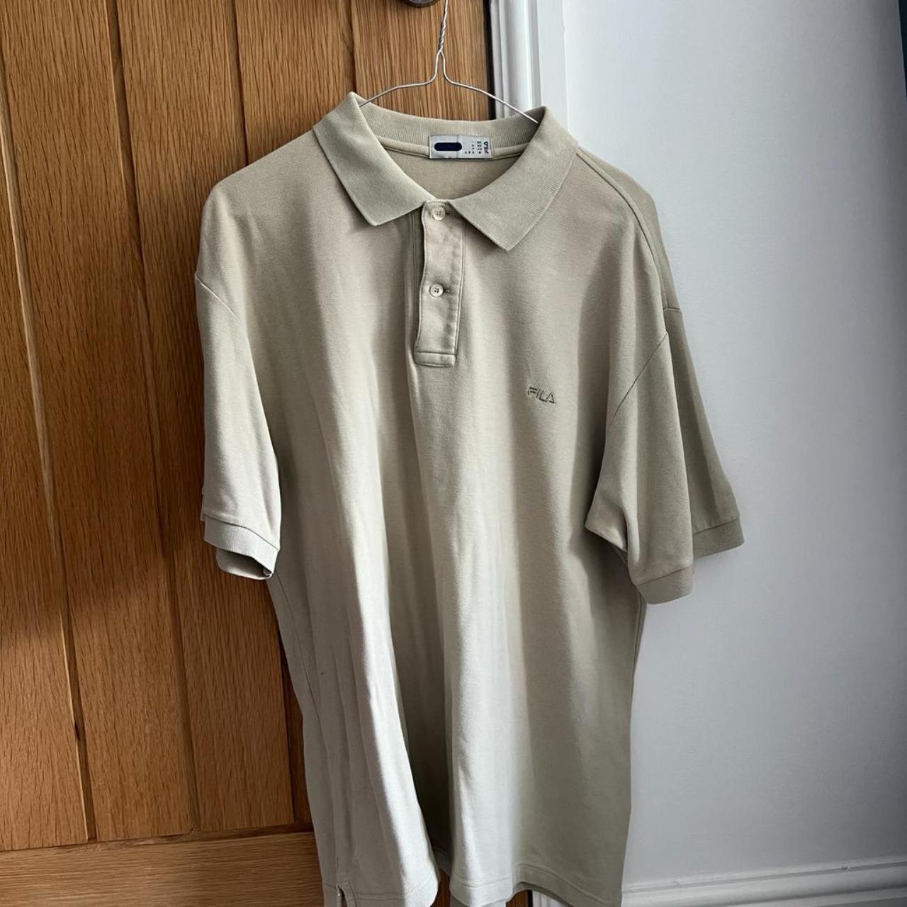 Vintage Fila Beige Polo Shirt Size M Perfect... - Depop