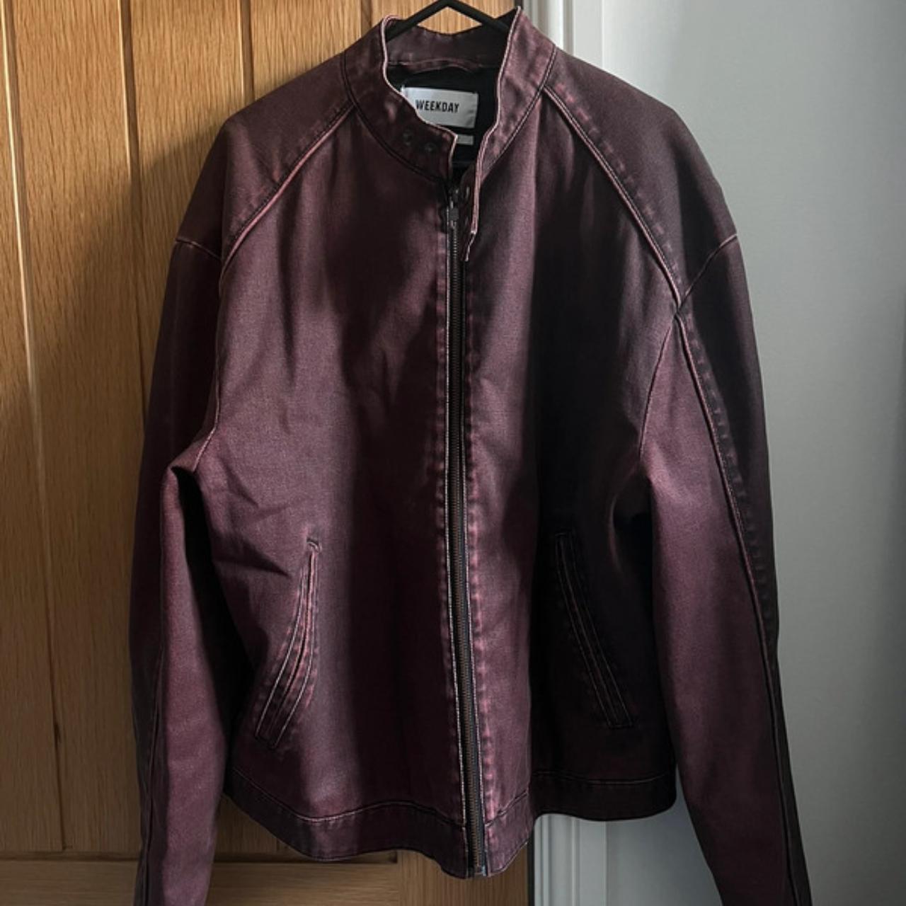 Weekday Moto Biker Jacket Size Medium Great... - Depop