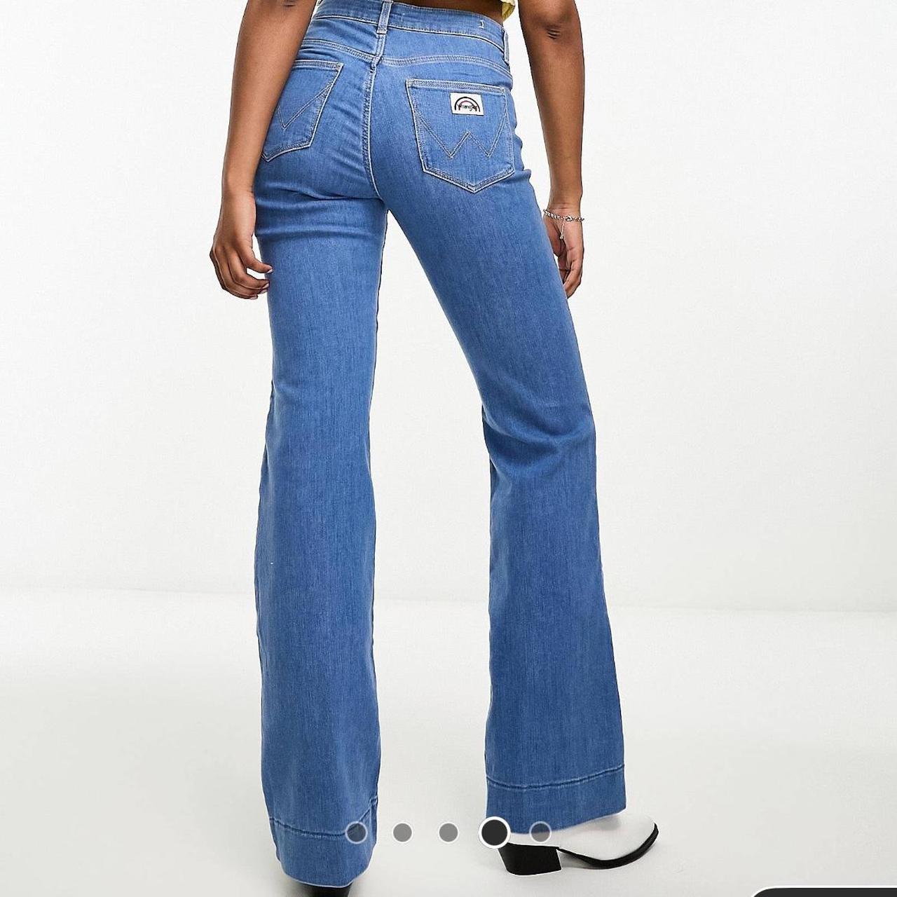 Wrangler retro 70s style flare jeans with high - Depop
