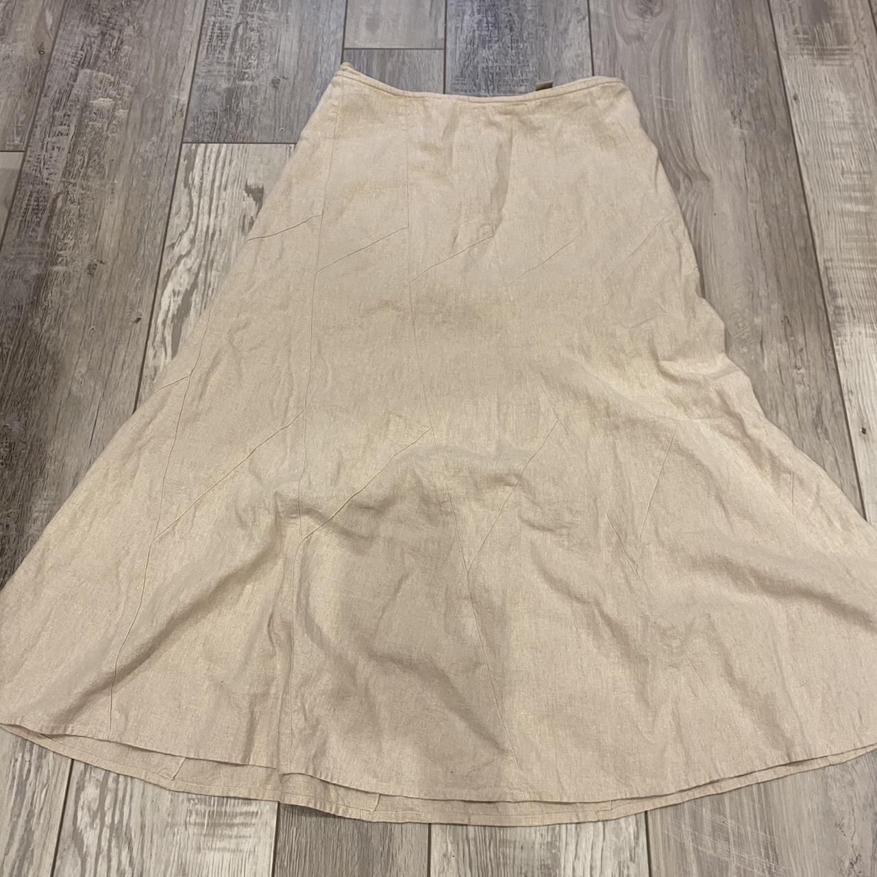 Christopher and banks linen skirt... - Depop