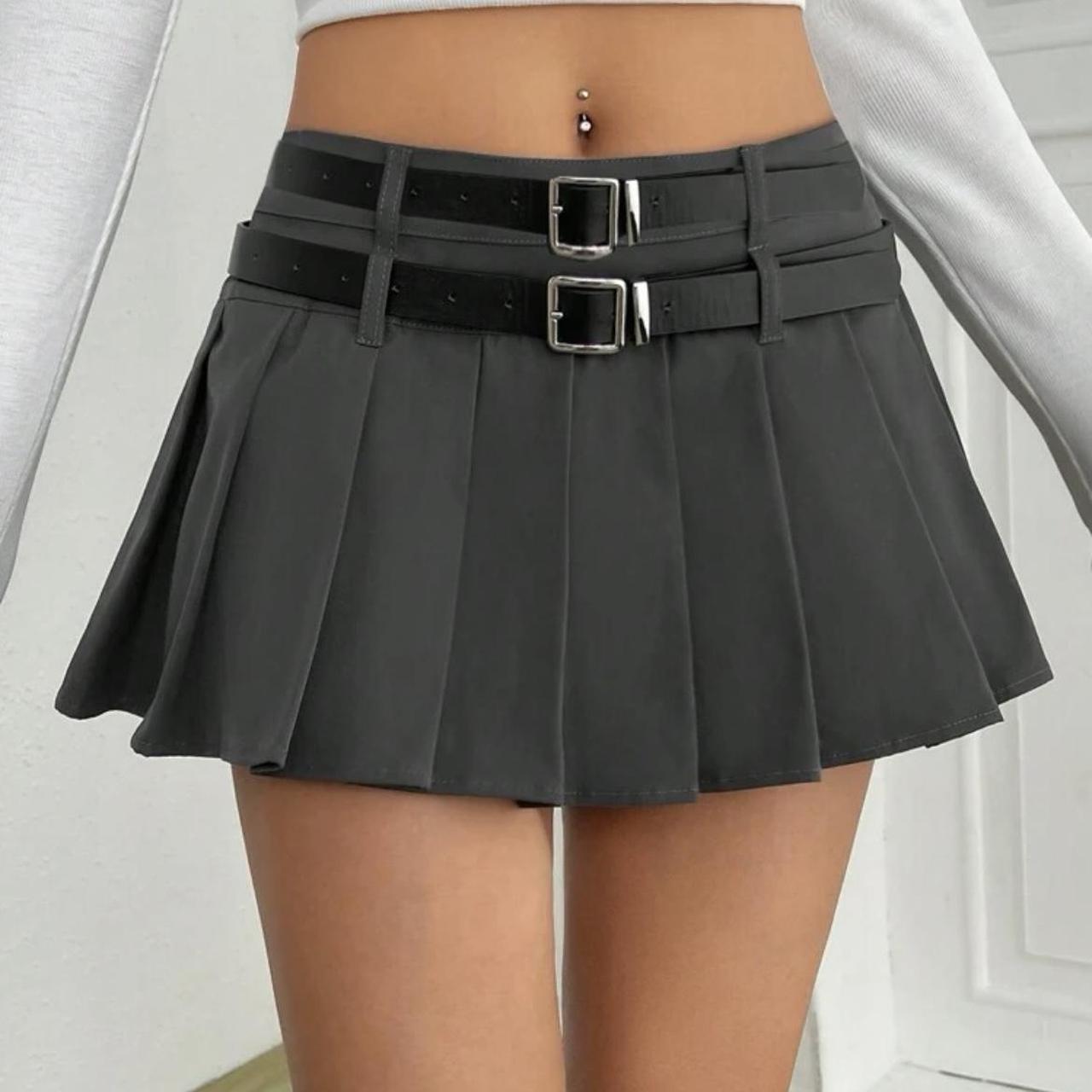 Dark grey mini skirt Size xs Can be worn with one... Depop