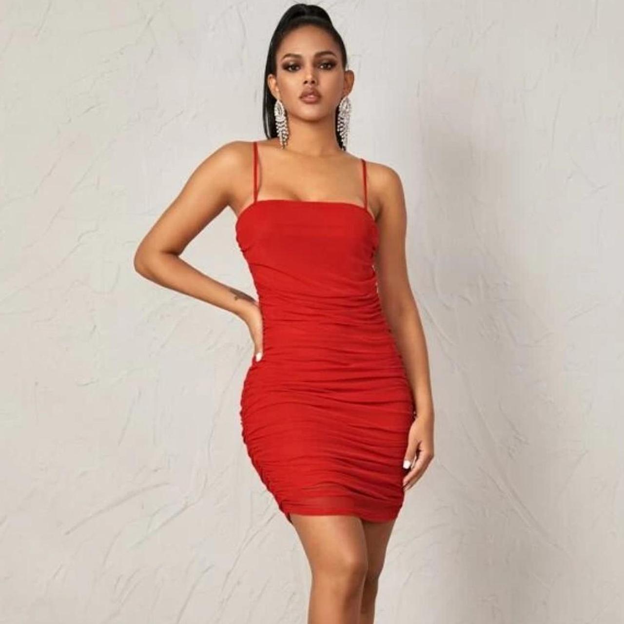 SHEIN Women's Red Dress | Depop