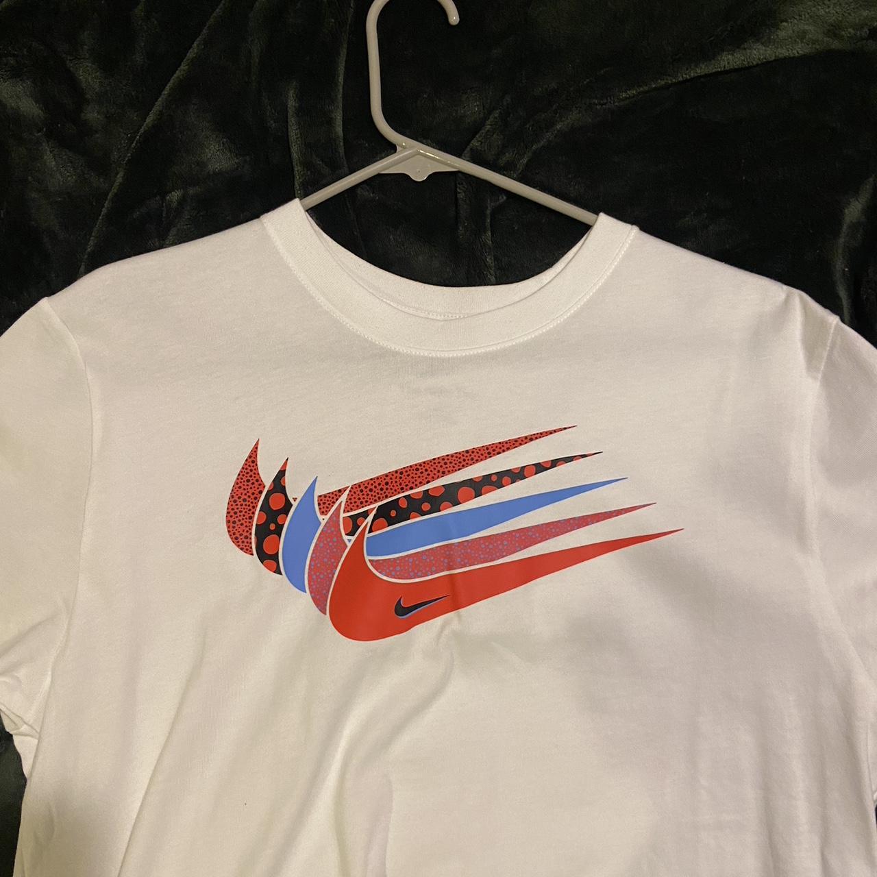 mens red white and blue nike shirt