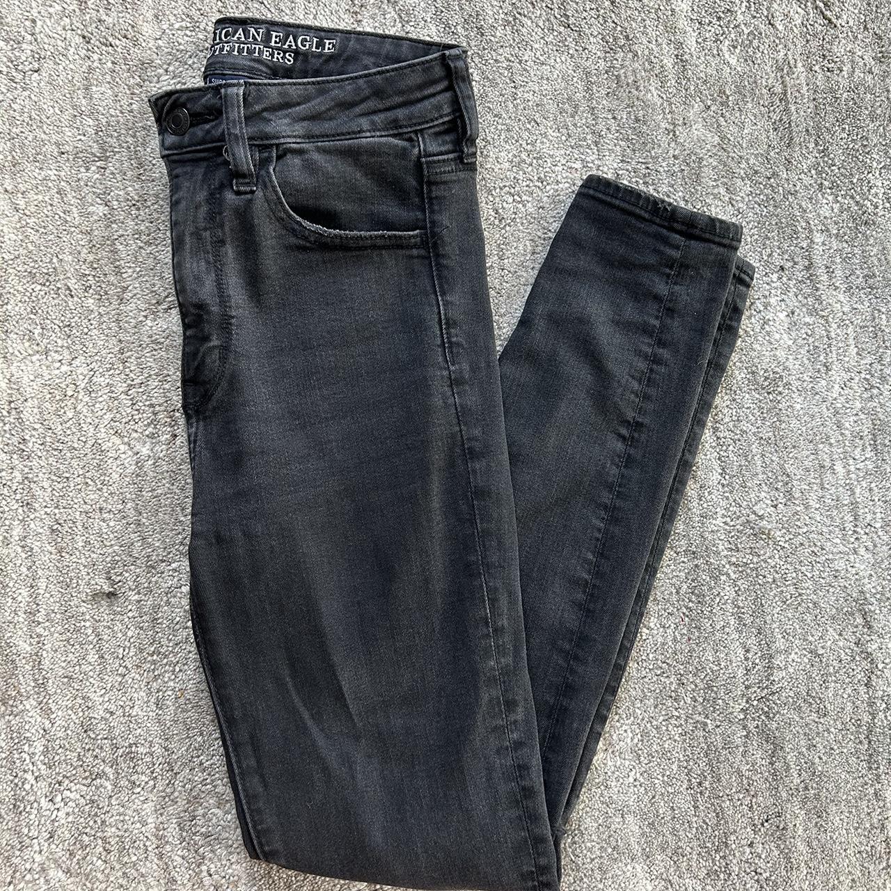 American Eagle high rise skinny jeans x UK size 8/... - Depop