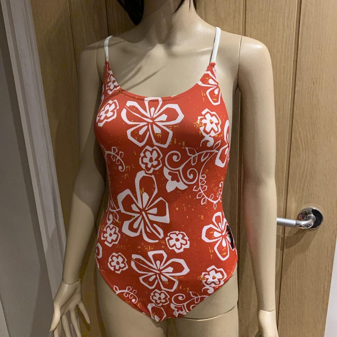 Ocean Pacific red white swimming costume. Low cross Depop