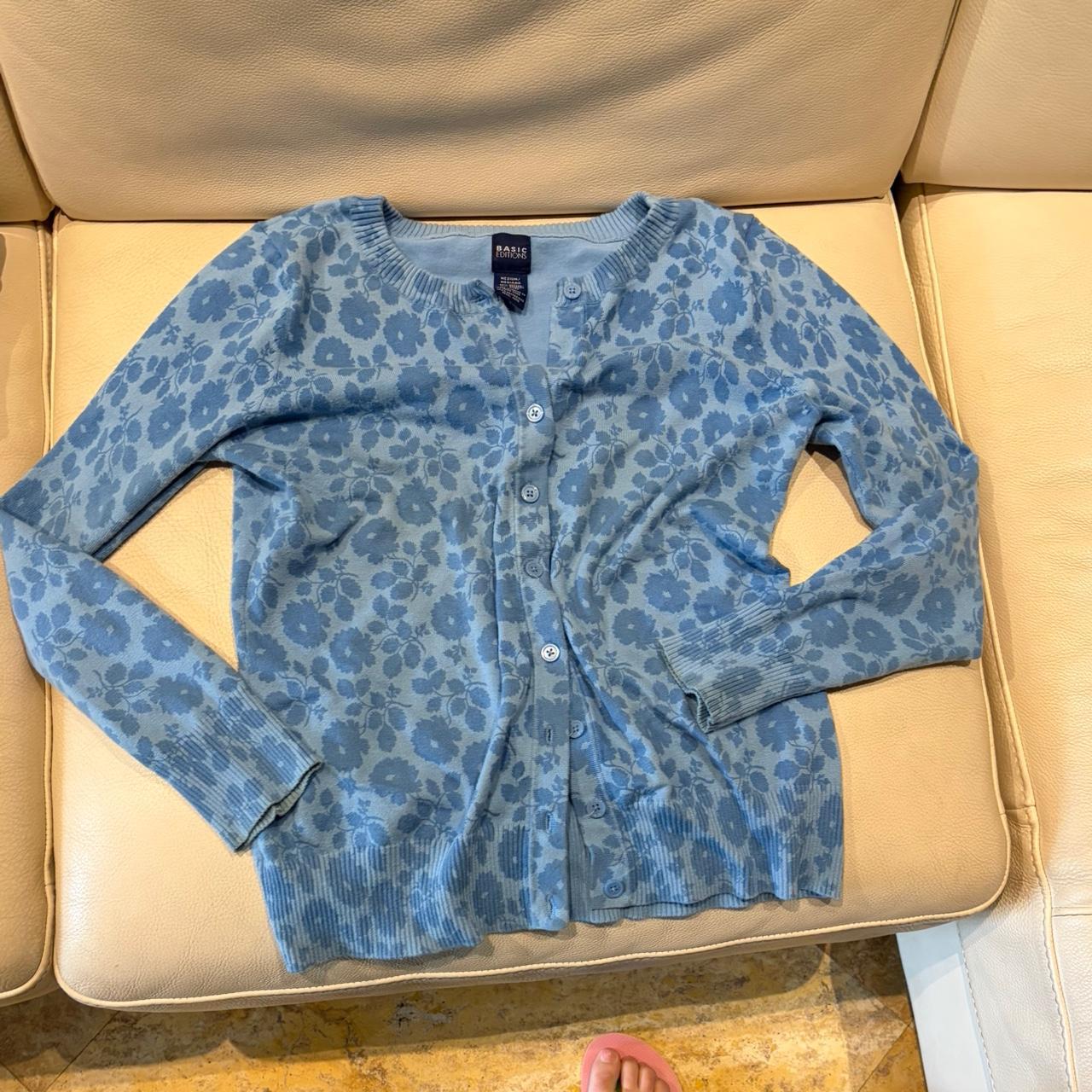 Basic Editions Women's Cardigan - Blue - M – Basi… - image 2