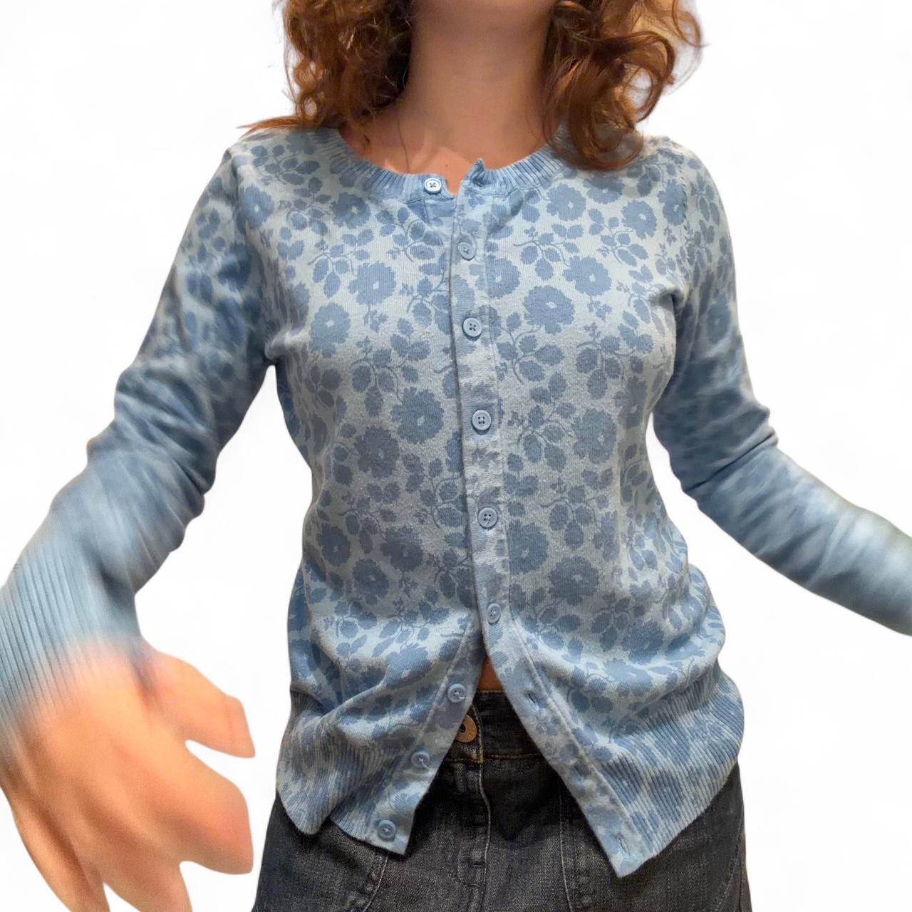 Basic Editions Women's Cardigan - Blue - M – Basi… - image 1