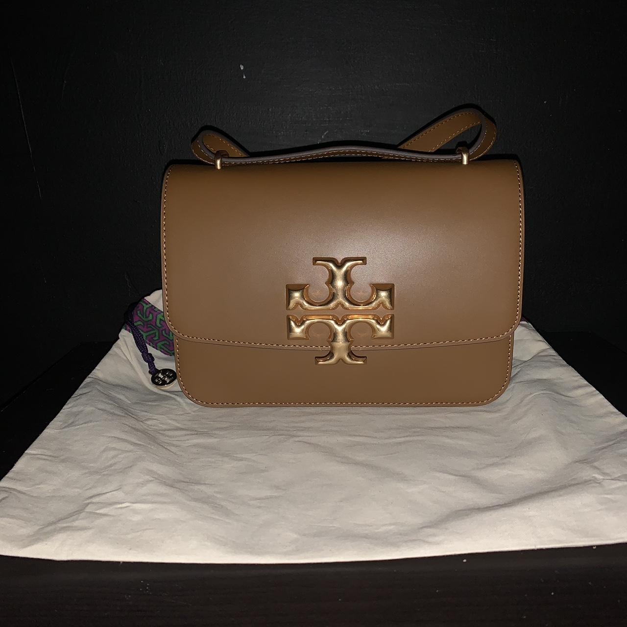 Buy Tory Burch Eleanor Shoulder Bag with Leather Strap, Brown Color Women