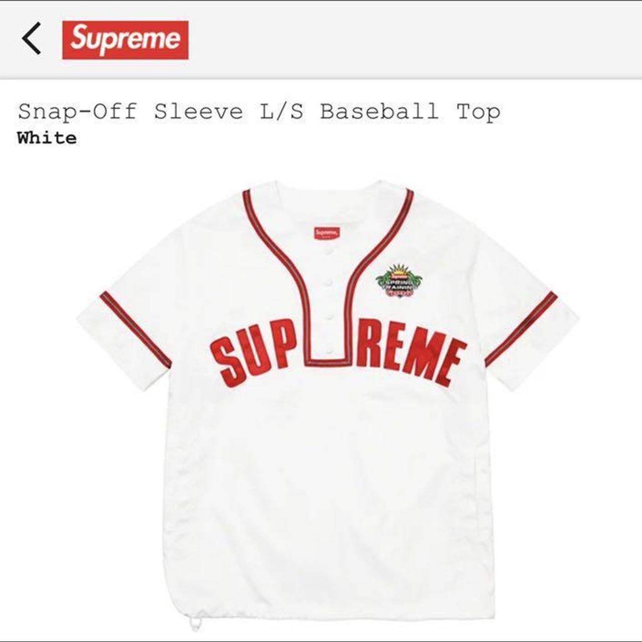 Supreme Snap Off Sleeve L/S Baseball Top, SS22, -...