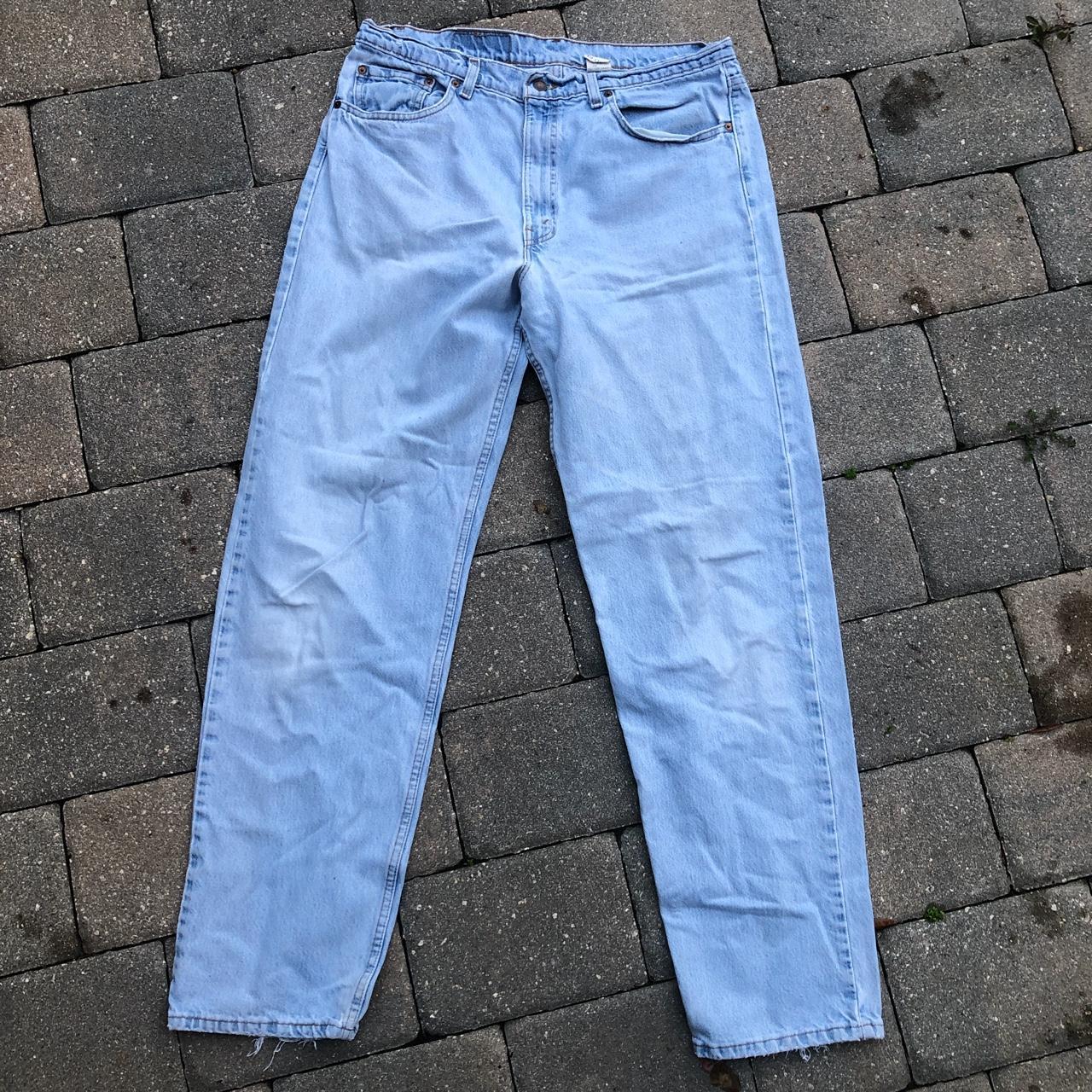 90’s Levi’s 550 Red Tab Light Wash Relaxed Fit Jeans... - Depop