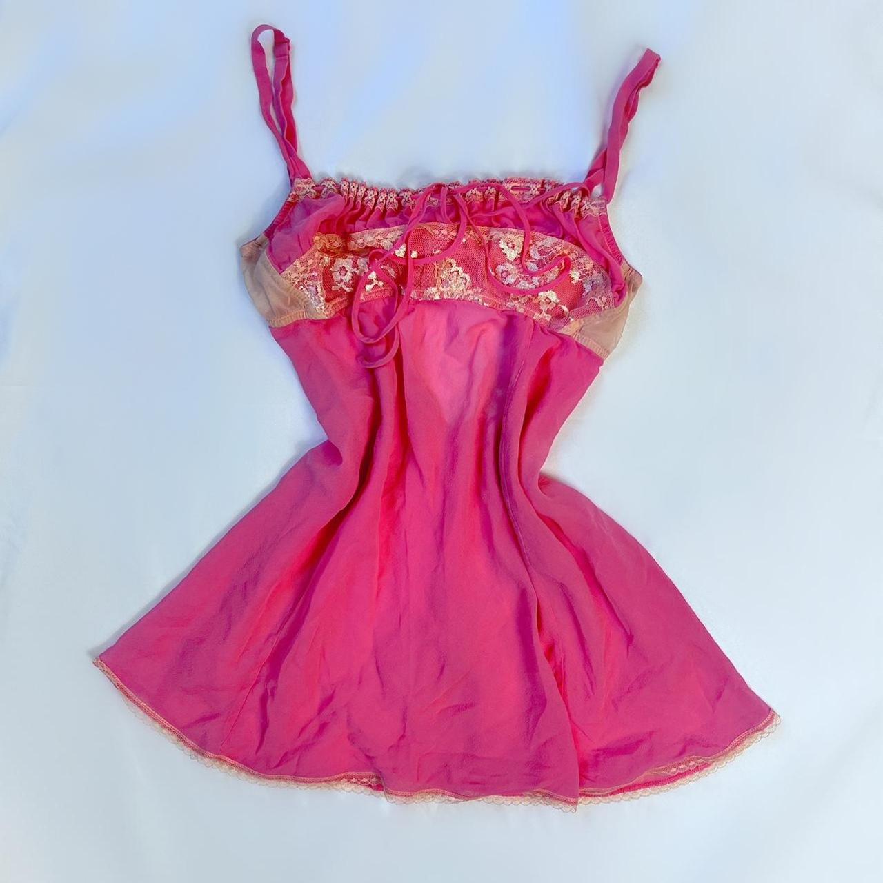 Victorias Secret Pink Lace Chemise Slip Dress Depop 0287