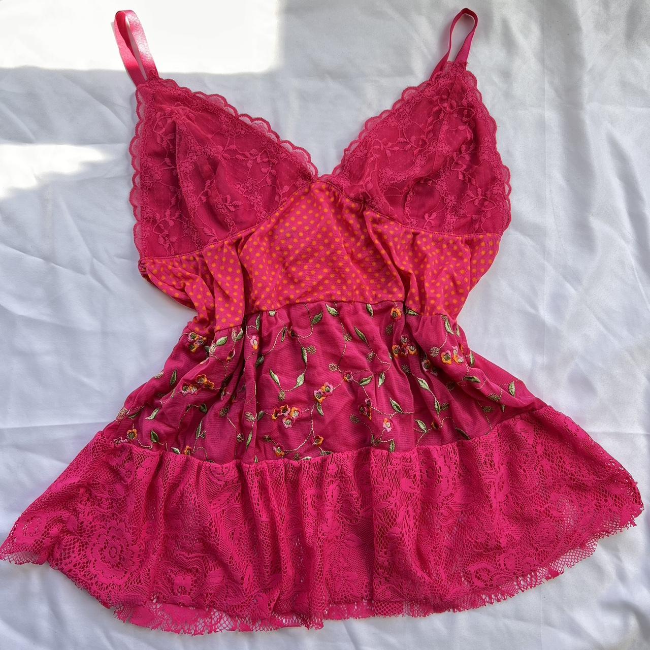 Victorias Secret Pink Floral Lingerie Top Y2k Depop