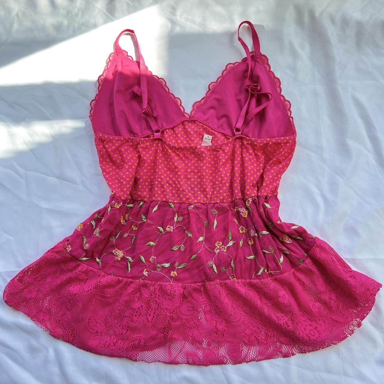 Victorias Secret Pink Floral Lingerie Top Y2k Depop