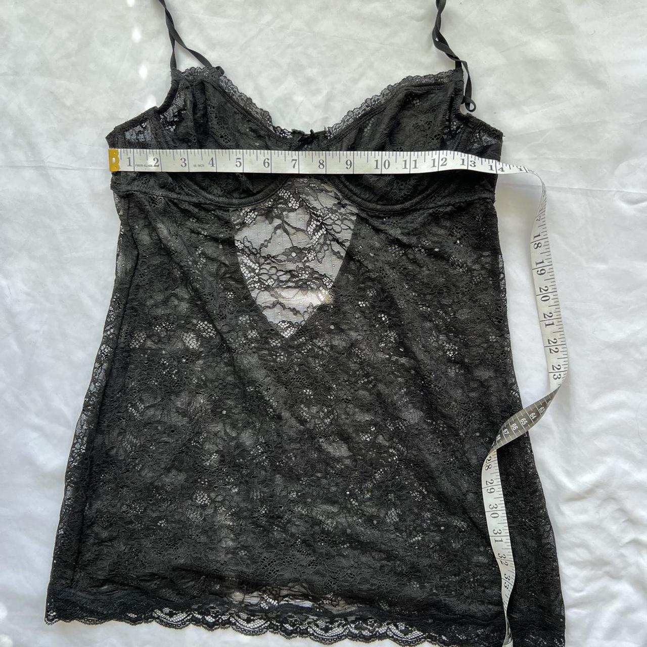 Black lace sheer lingerie slip #y2k #lingerie... - Depop