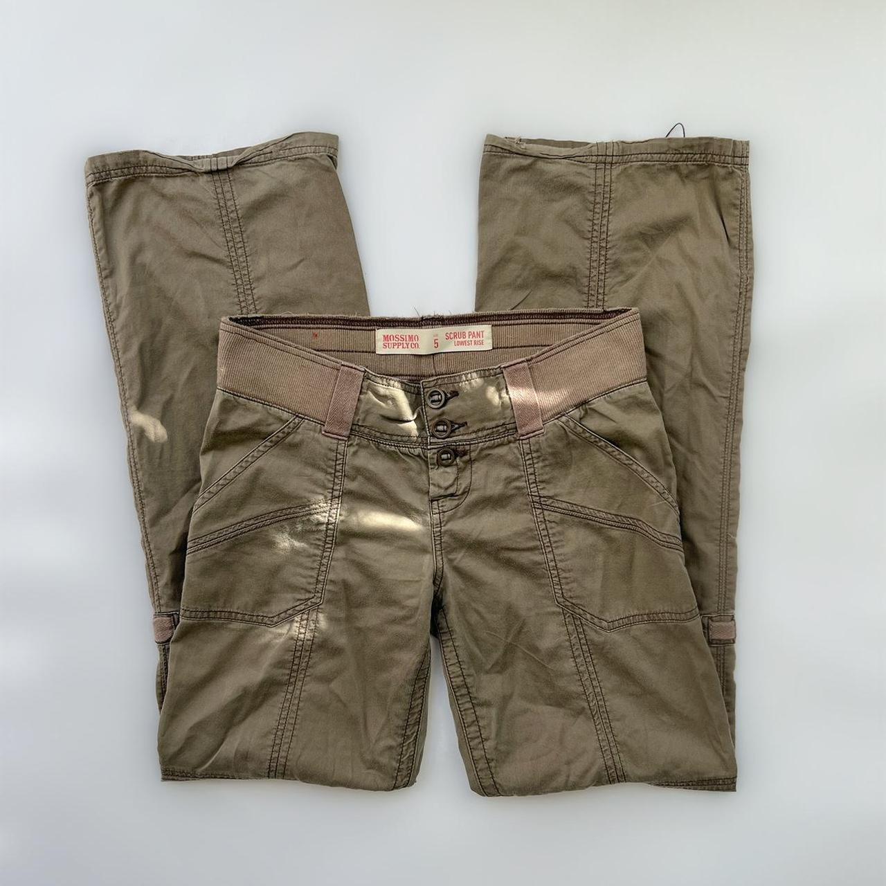 Brown flare cargo pants 31”inseam. flaw shown #y2k... - Depop