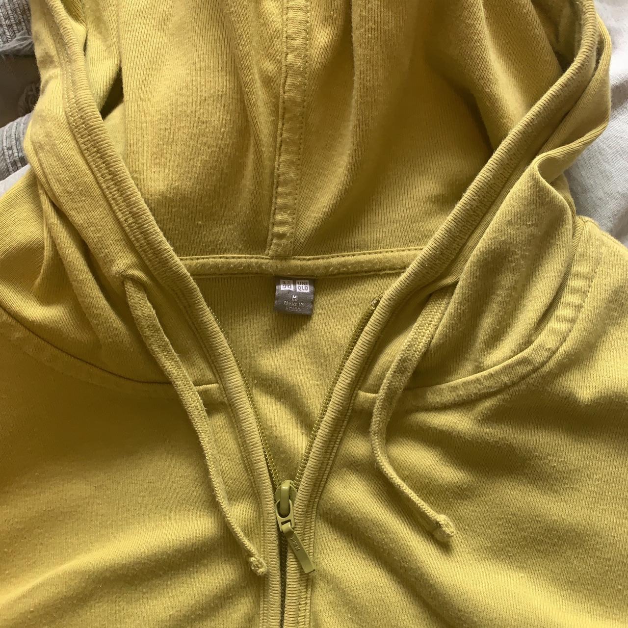 Mustard UNIQLO zip up hoodie, such a fun colour to... - Depop