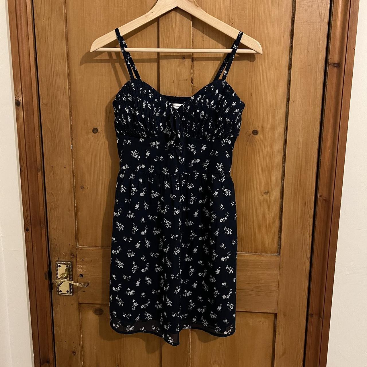 Hollister Navy Floral Dress Size S FREE Shipping No... - Depop