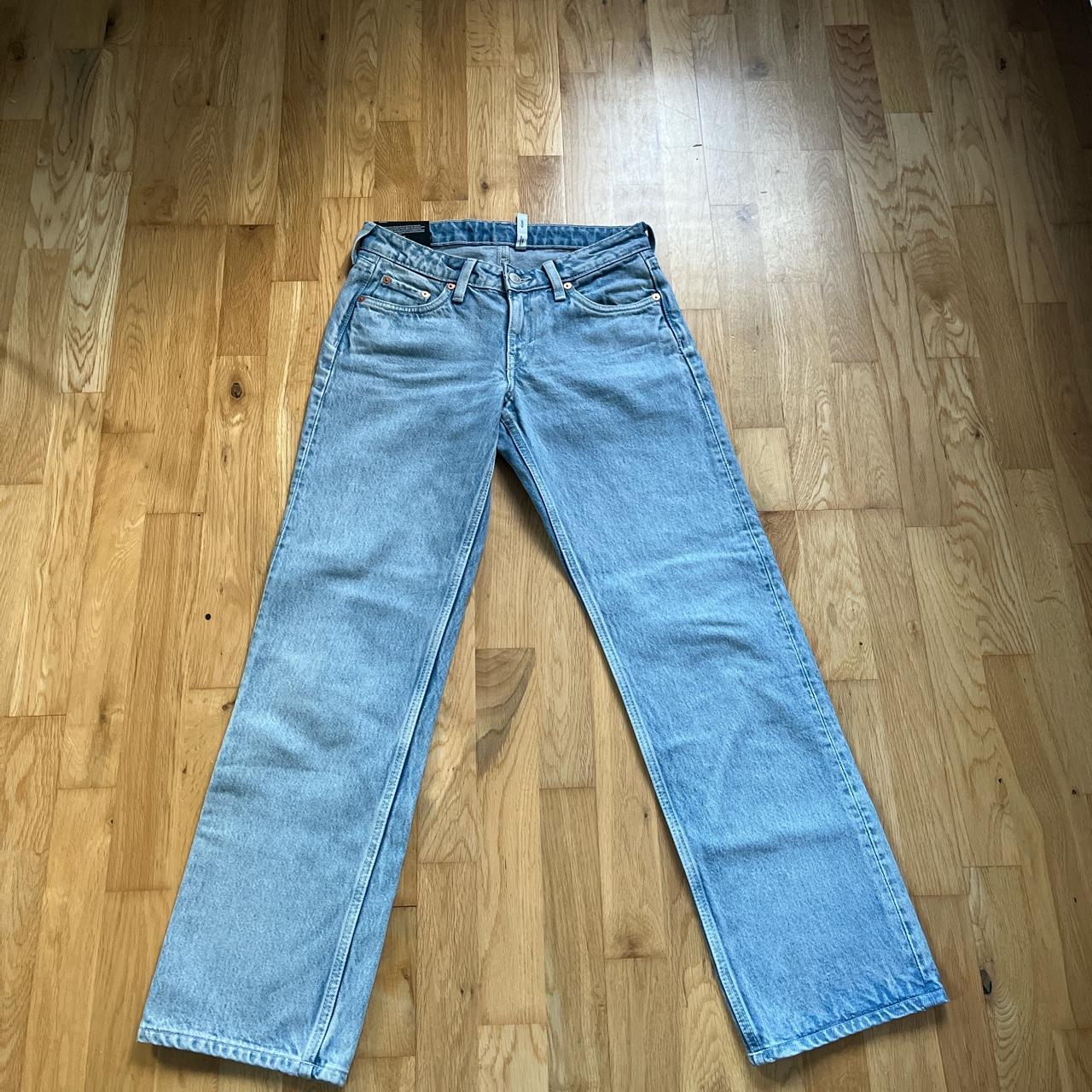 Weekday arrow low waist jeans in summer blue. Bought... - Depop