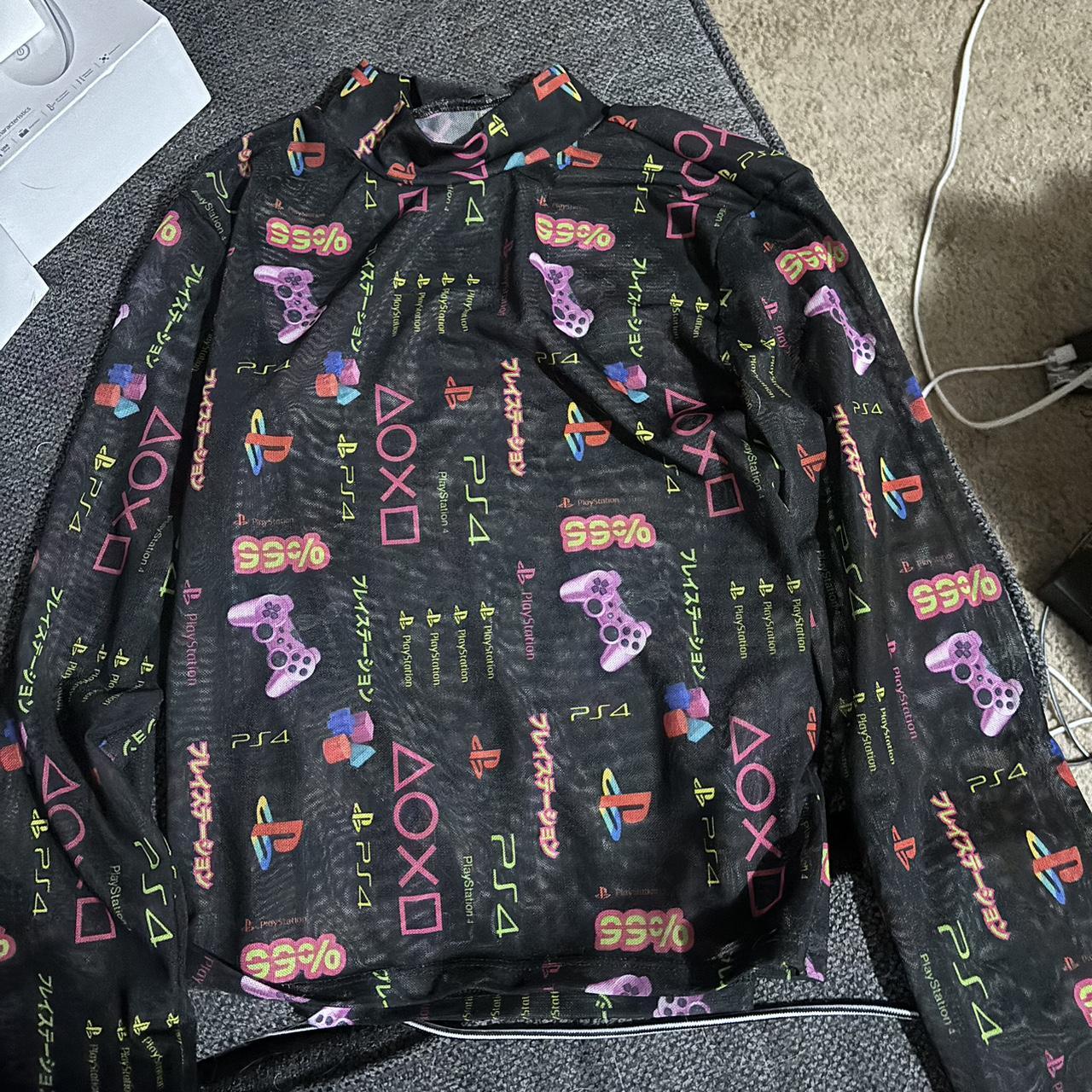 PlayStation crop top mesh size medium worn few