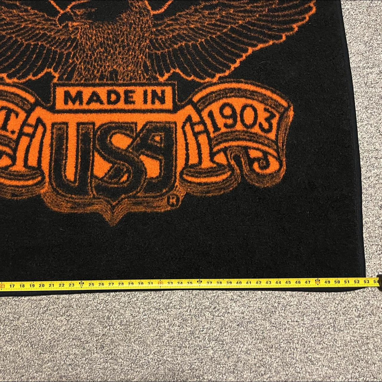 vintage reversible harley davidson blanket in good... Depop