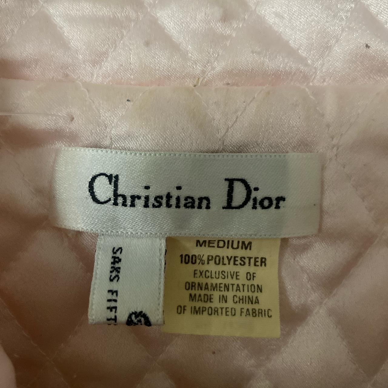 Christian Dior Women's Pink and White Jacket | Depop