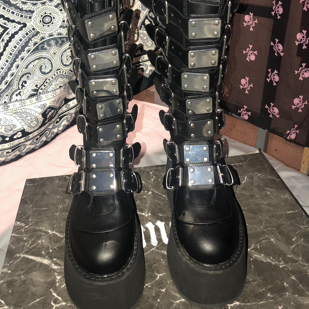 Demonia Women's Black Boots | Depop