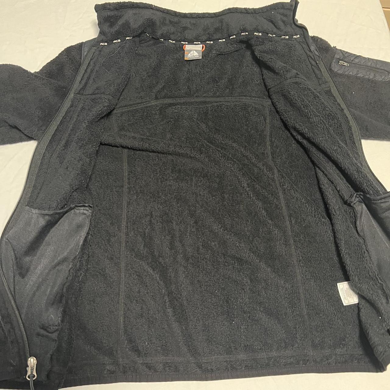 Nike ACG Black Fleece Fuzzy Jacket Coat... - Depop