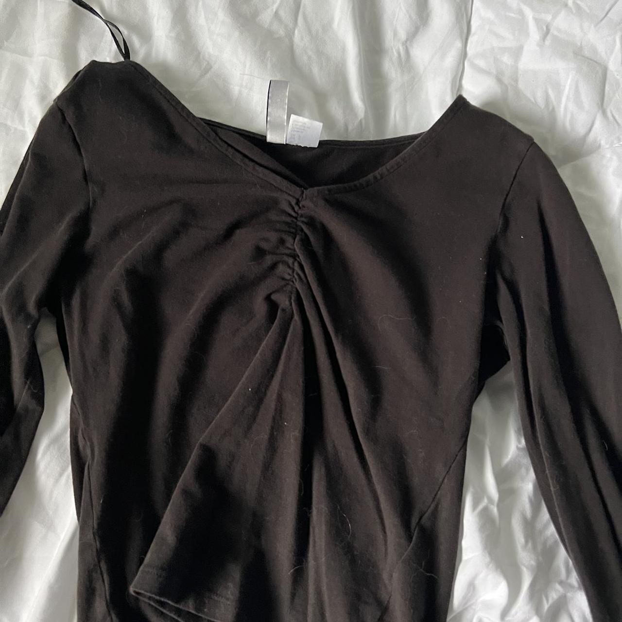 Black Tight Long Sleeve Top Size:S Brand: H&M... - Depop