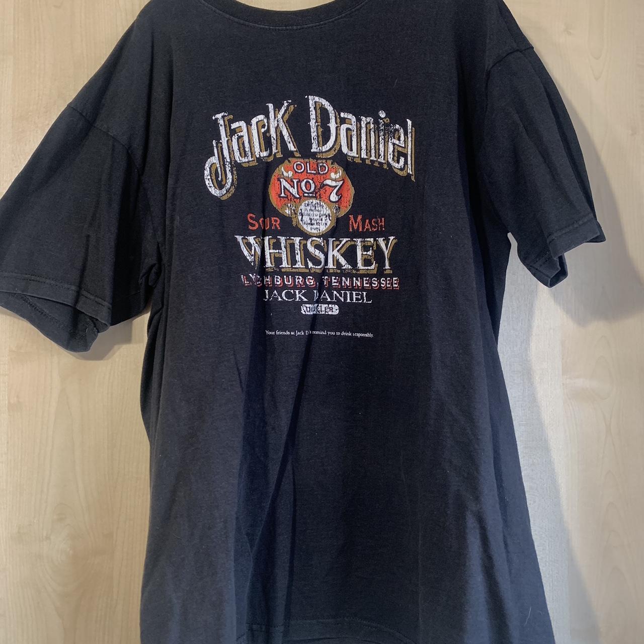 Vintage Jack Daniels Graphic Black print Tshirt Such... - Depop