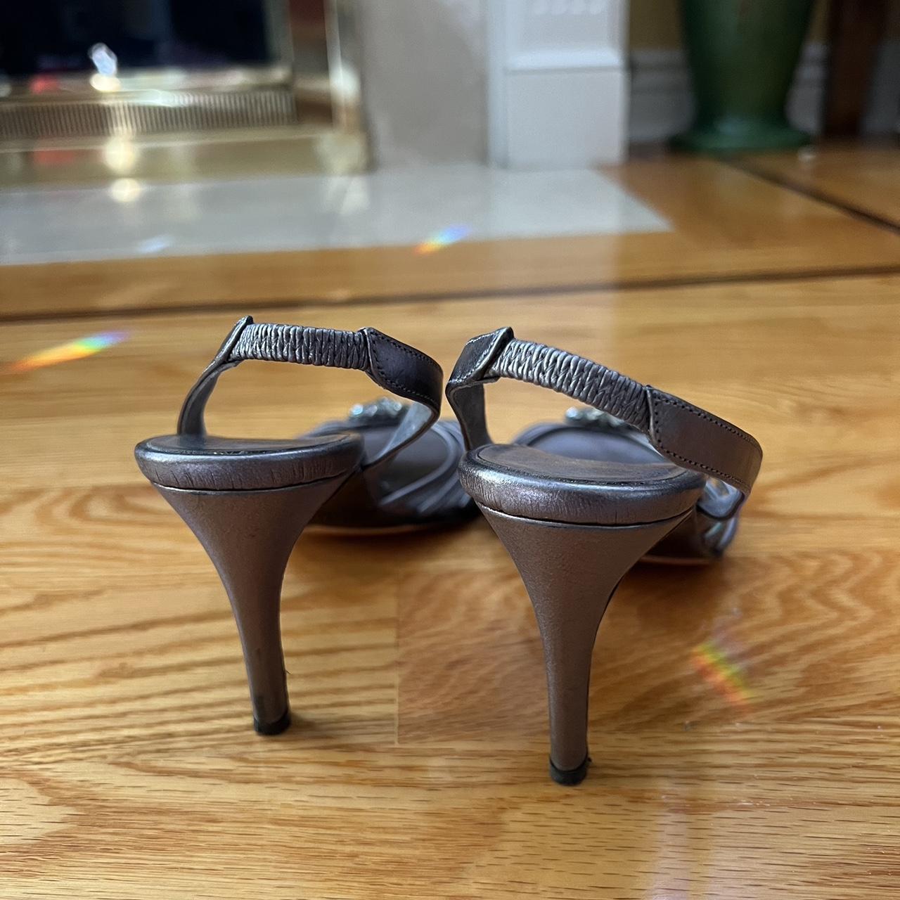 vintage silver YSL heels, size 6 #YSL #y2k - Depop