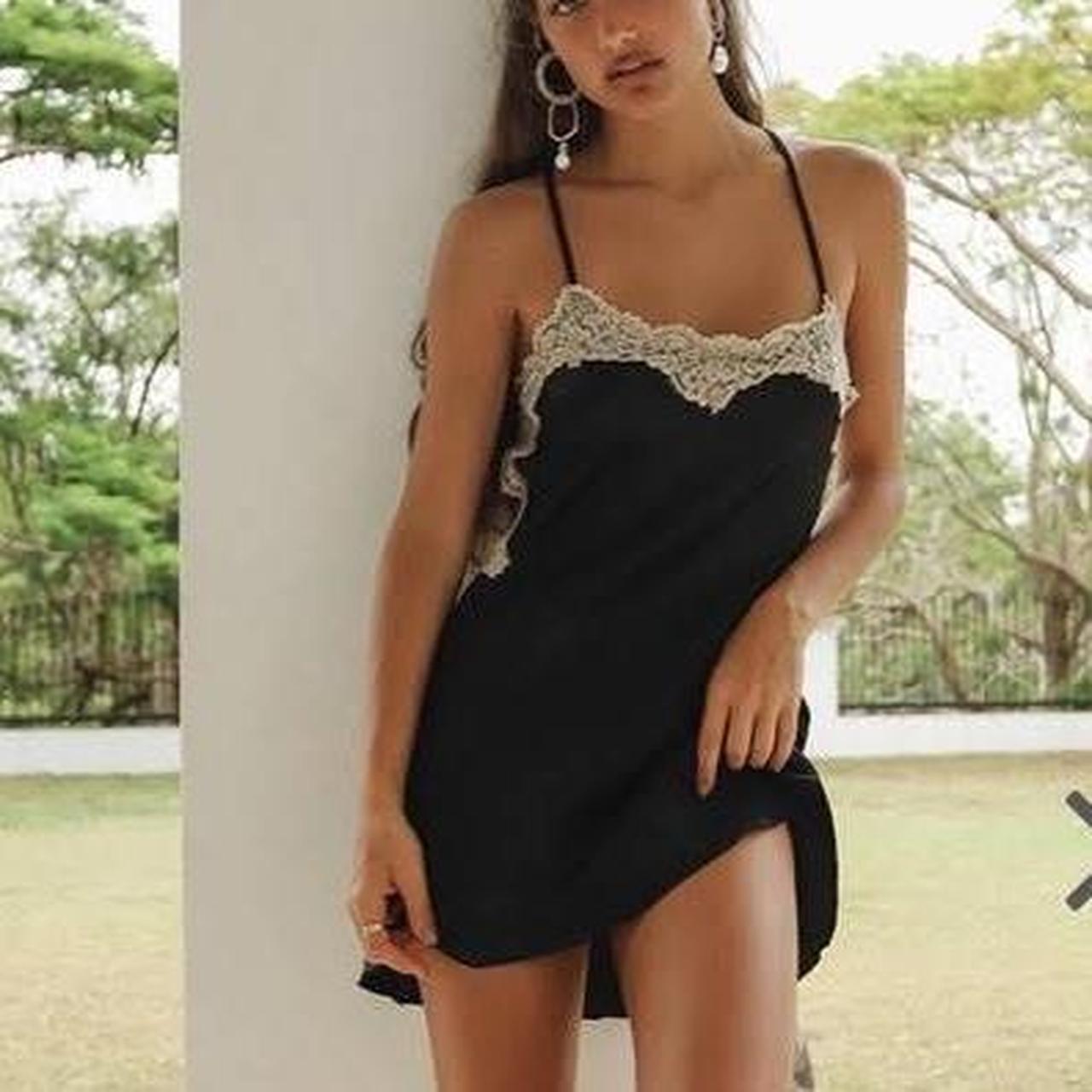 VRG grl / verge girl French slip mini dress never... Depop
