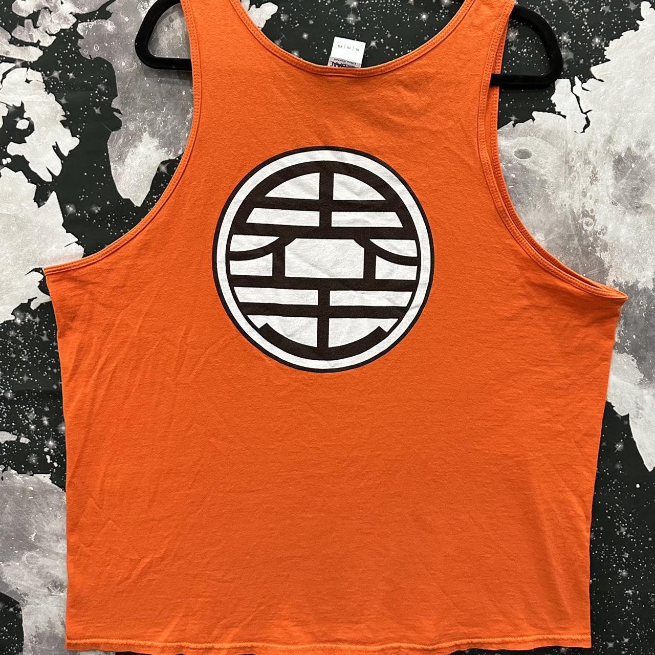 Dragon Ball Z Goku tank top, color is orange with - Depop