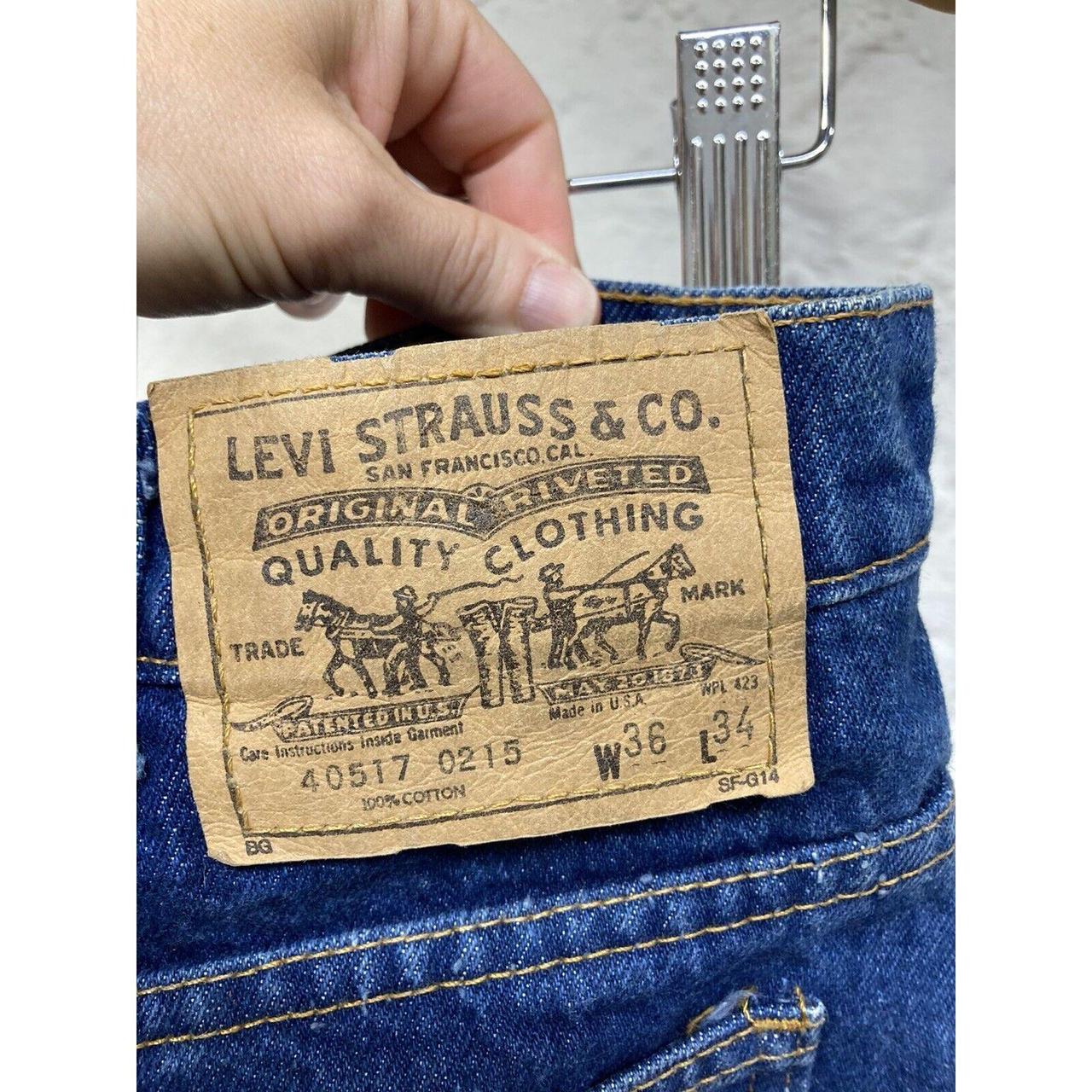 Vintage Levi's 80s 517 Orange Tab Denim Jeans 36x34... - Depop