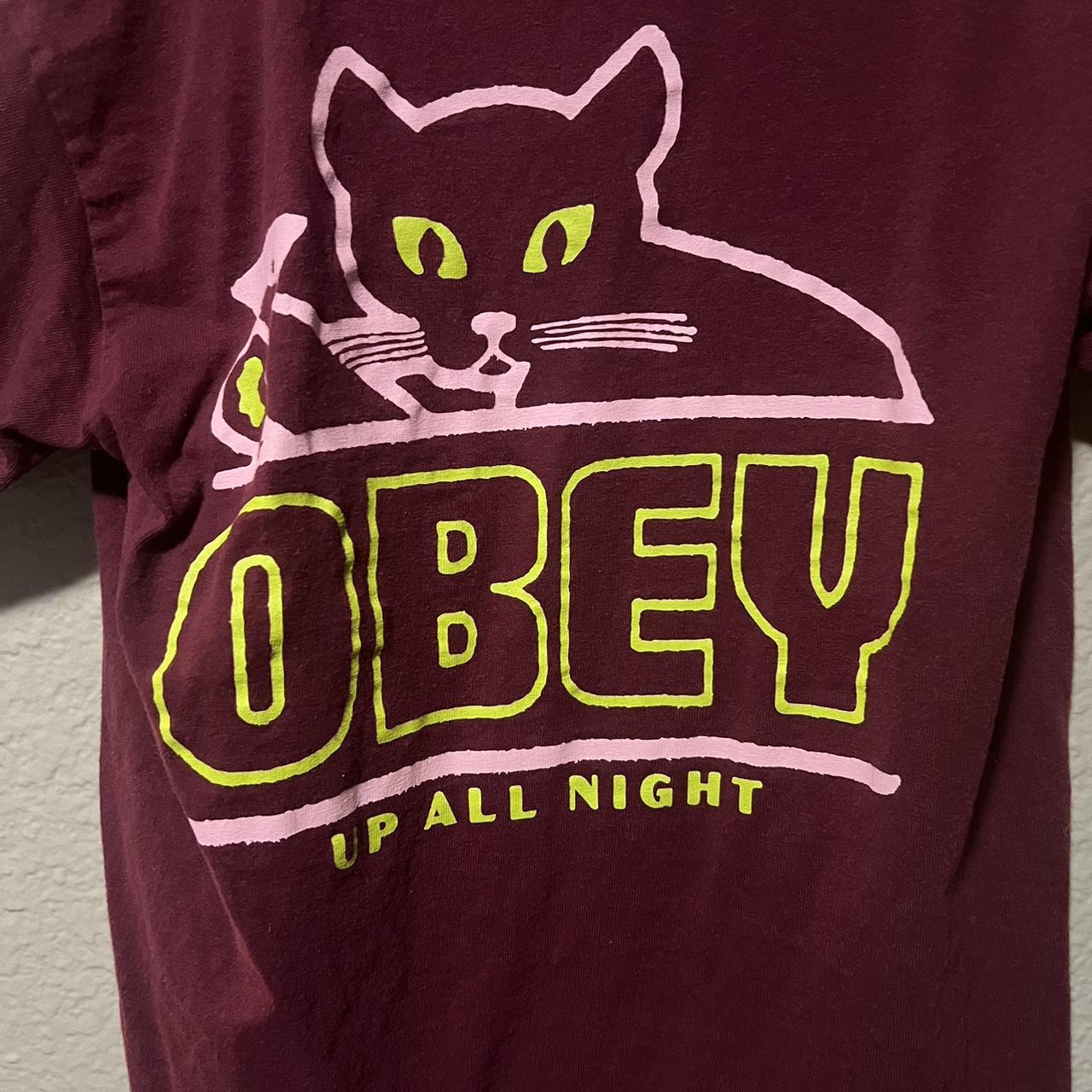 Obey cat shirt best sale