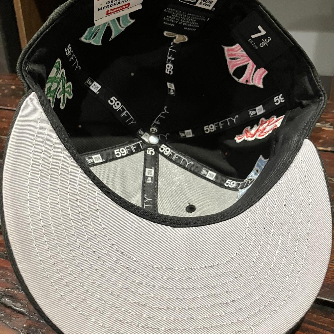 Supreme Men's Black and White Hat | Depop