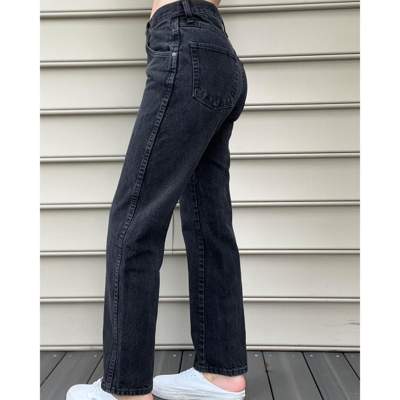 Vintage Black Wrangler Jeans Straight leg 100%... - Depop