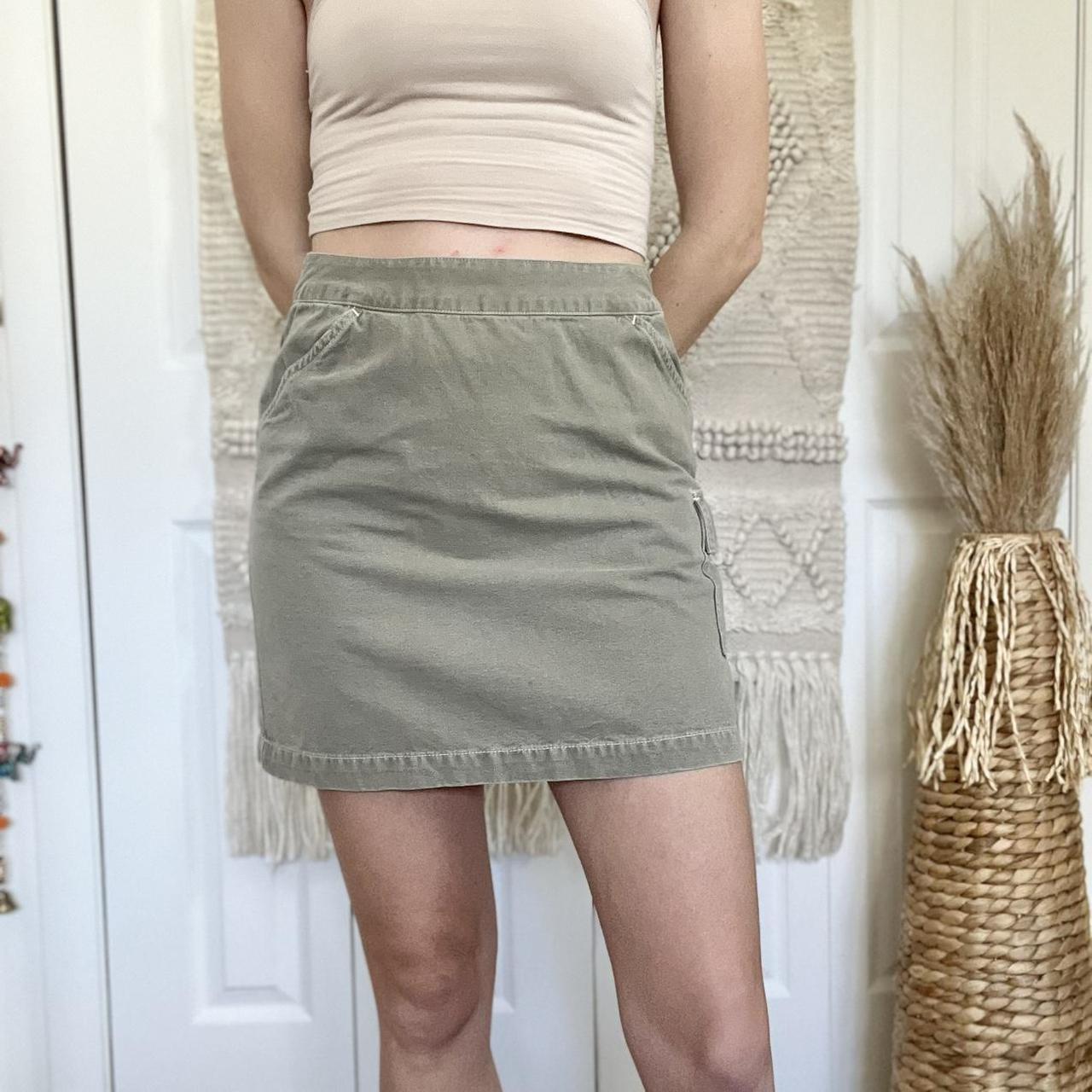 Vintage Old Navy Green Cargo Mini Skirt 100 cotton