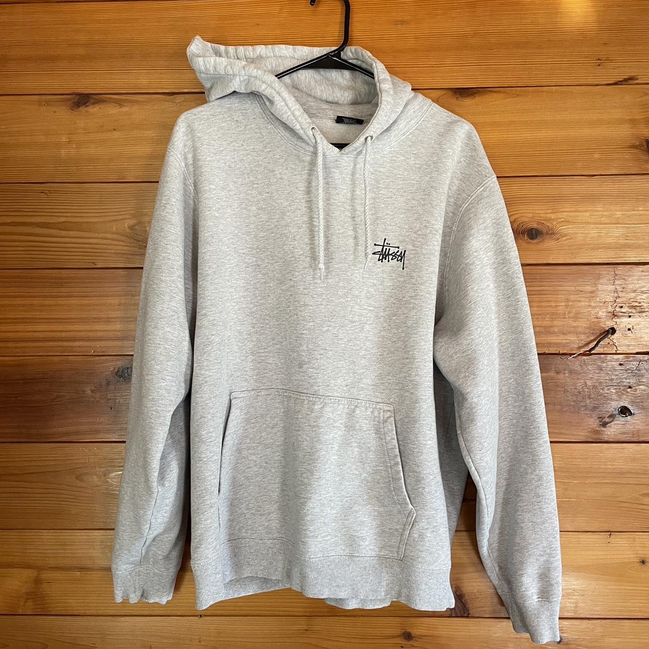 Stüssy Men's Grey Hoodie | Depop