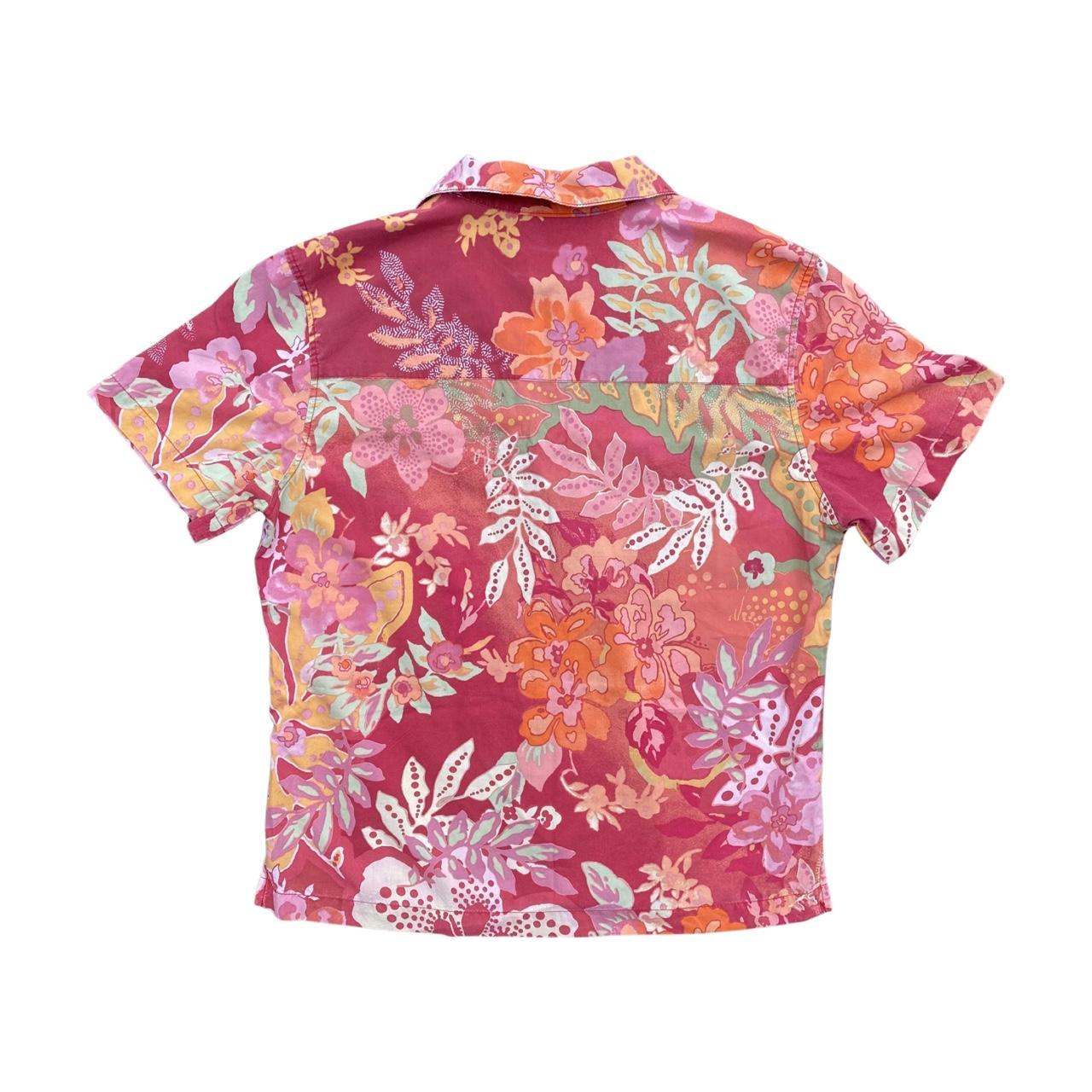 Women's Pink and Orange Shirt Depop