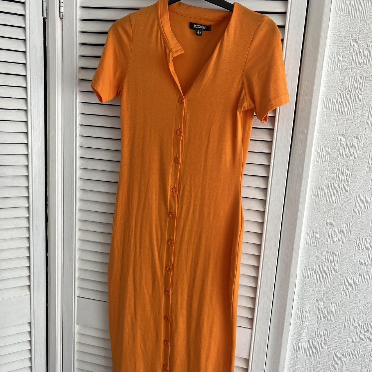 Orange maxi dress with buttons Size 8 🧡 Gorgeous... - Depop