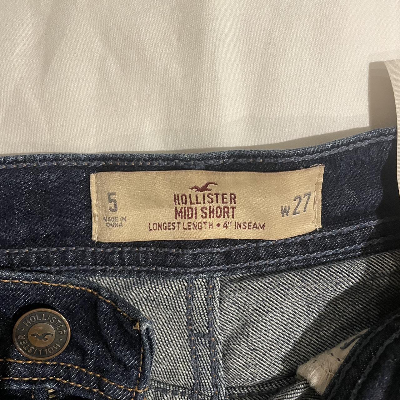 Hollister denim shorts - size 27 Would fit 6-8 - Depop