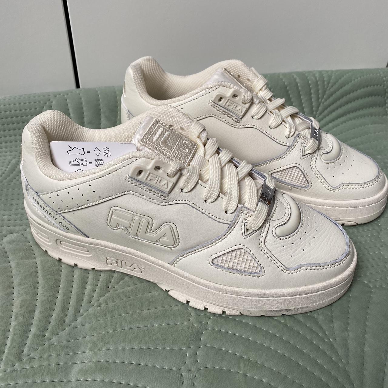 cream fila sneakers