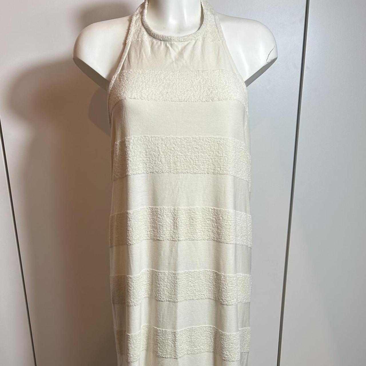 Free People Women's Cream Dress | Depop