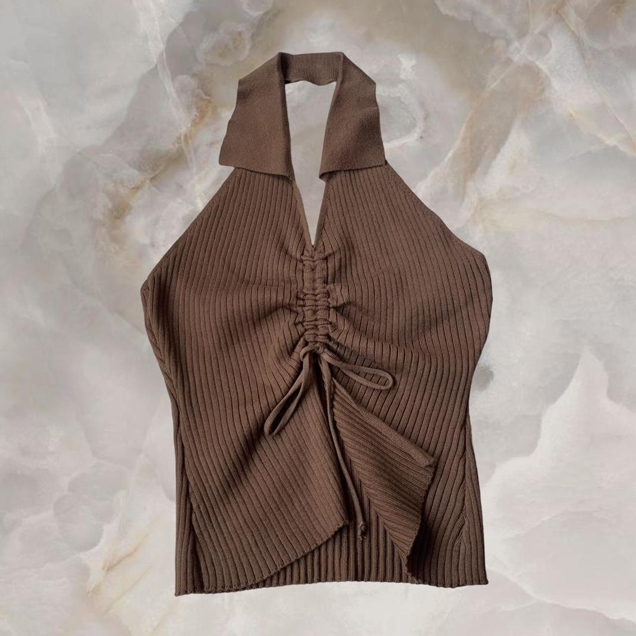 Full Circle Trends Women's Tan and Brown Vest (2)
