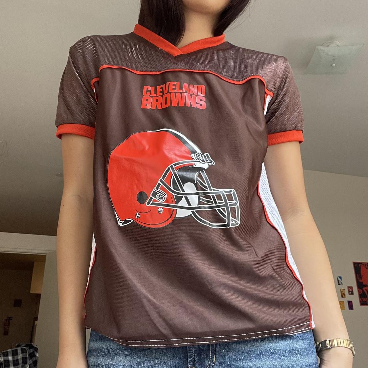 Reversible Cleveland browns brown and orange and - Depop