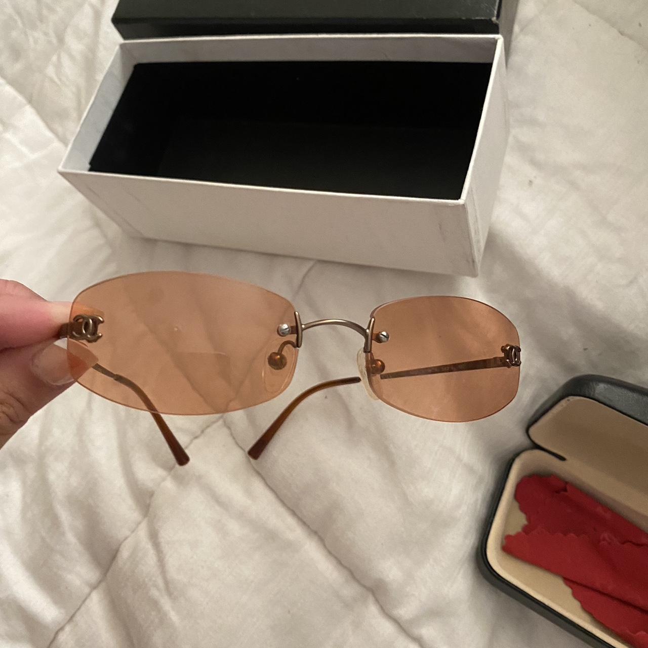 chanel pink gold sunglasses