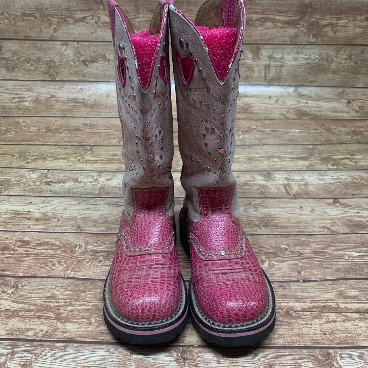Ariat Women's Pink Boots Depop
