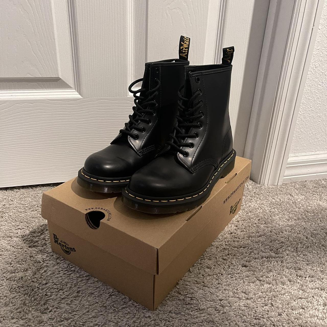 doc martens 1460 boots size 7 women’s only worn one,... - Depop