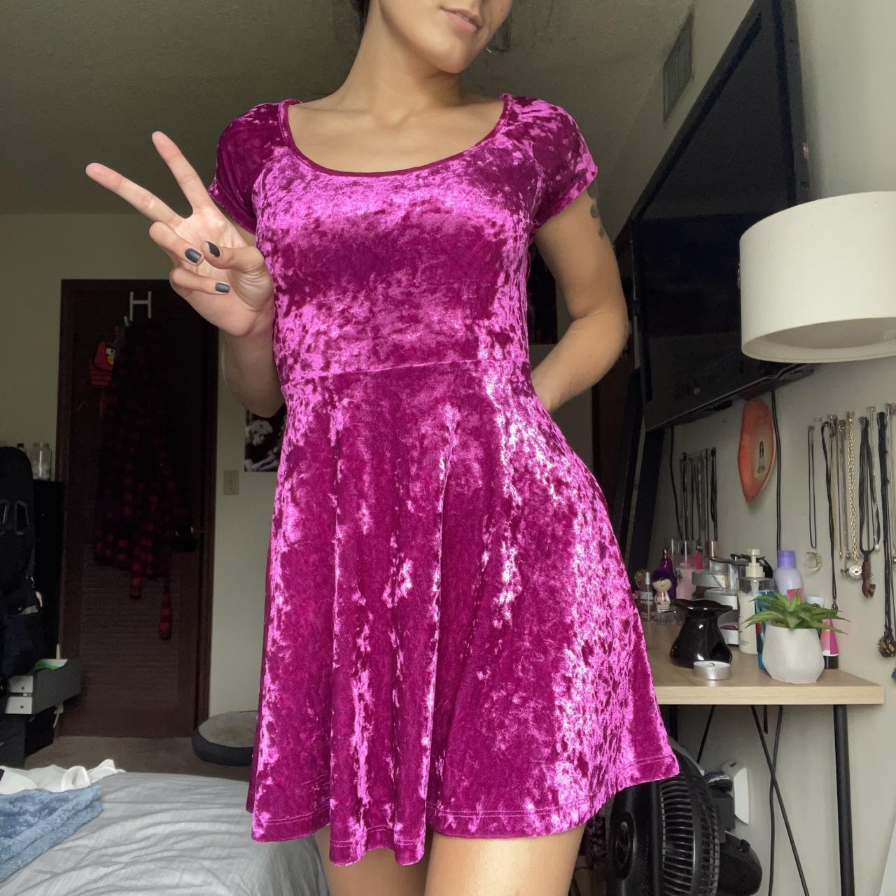 Purple velvet dress forever clearance 21