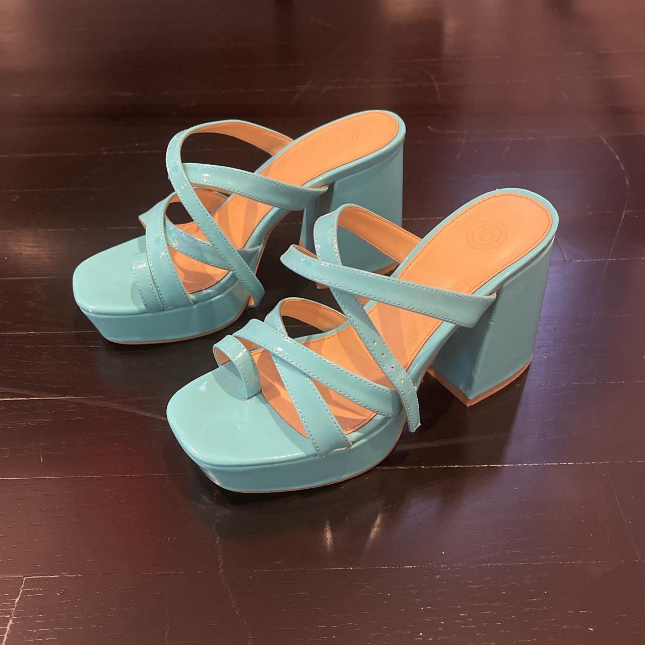 Turquoise 2024 platform heels